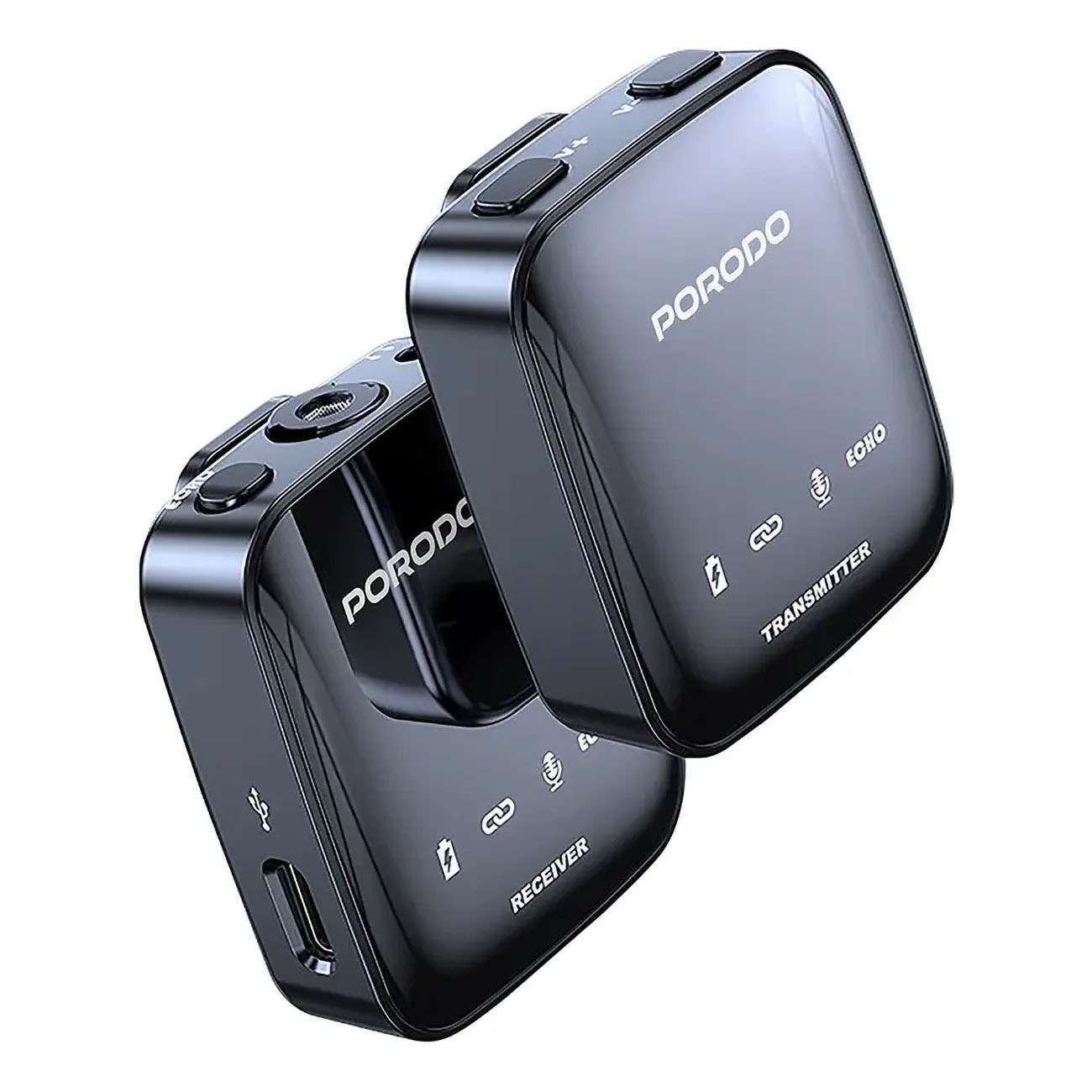 Porodo 2.4GHz BT Microphone with Transmitter & Receiver Noise Reduction - Linkphones Center